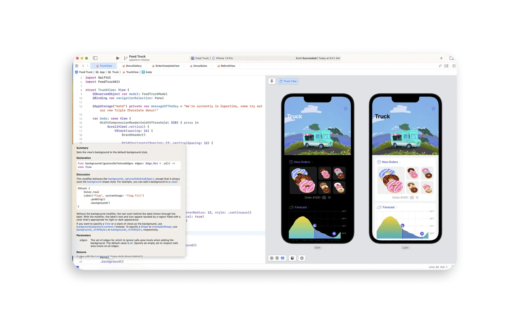 Элементы дизайна SwiftUI в Xcode