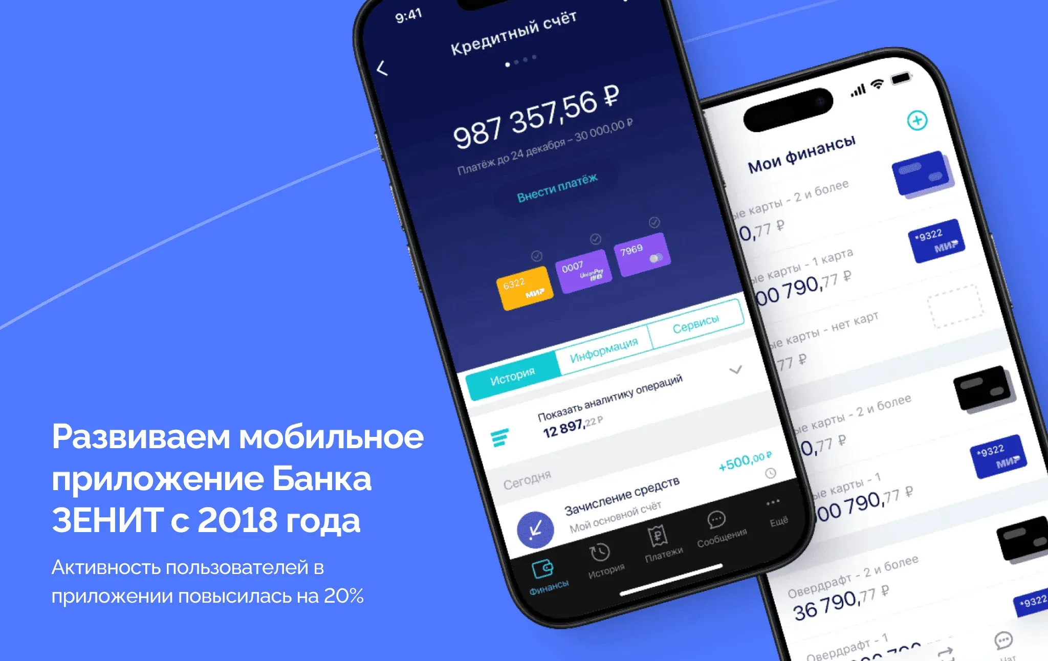 Мобильное приложение банка Зенит