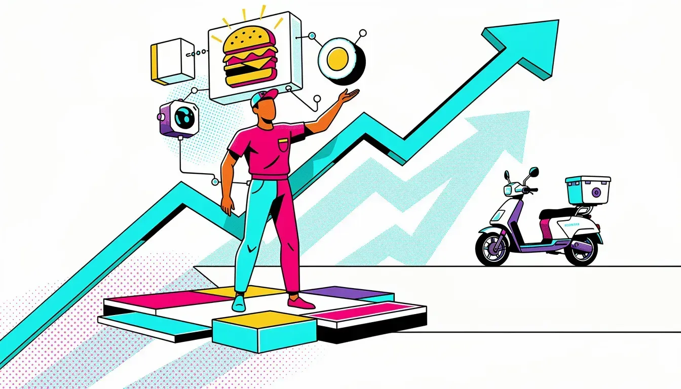 Иллюстрация экосистемы FoodTech-приложения